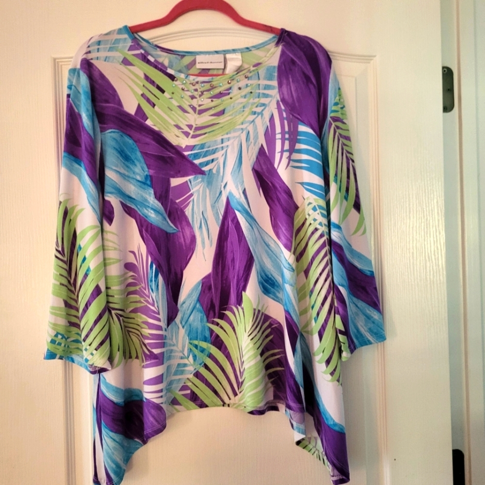 XL Tropical Shark bite tunic